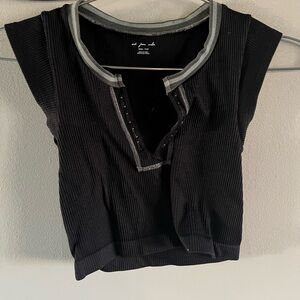 Urban Outfitters Black and Gray Crop Top